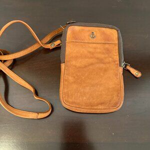 New Harbour 2nd Cognac BrownGenuine Leather Crossbody Benita Wallet Travel Purse